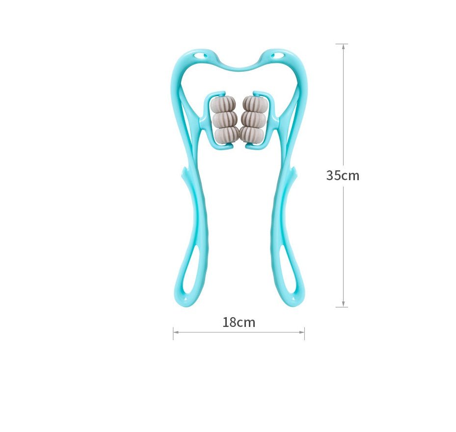 6 - Roller Neck Massager – Ergonomic Swan Design, Blue