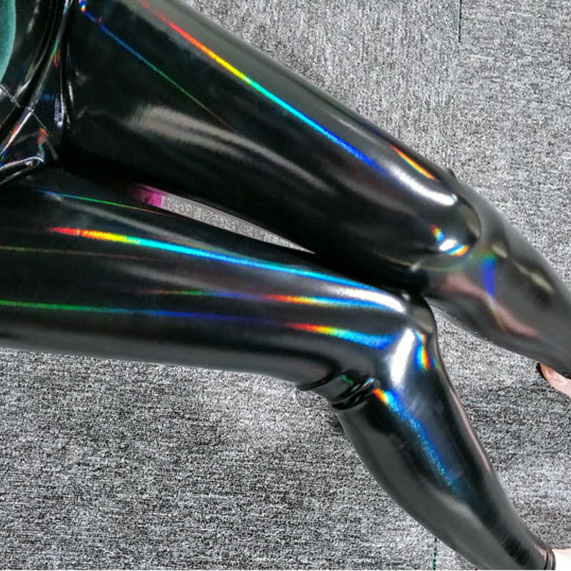 Women's PU Leather Pants - High Waist Mirror Bright