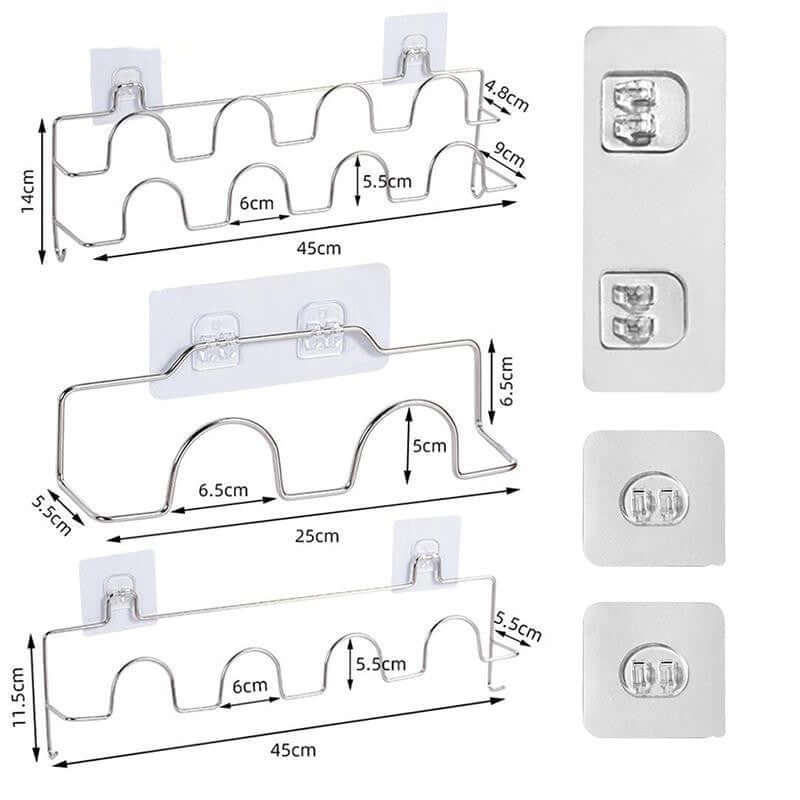 Bathroom Slipper Rack – Stainless Steel Household Organizer dimensions and design details.