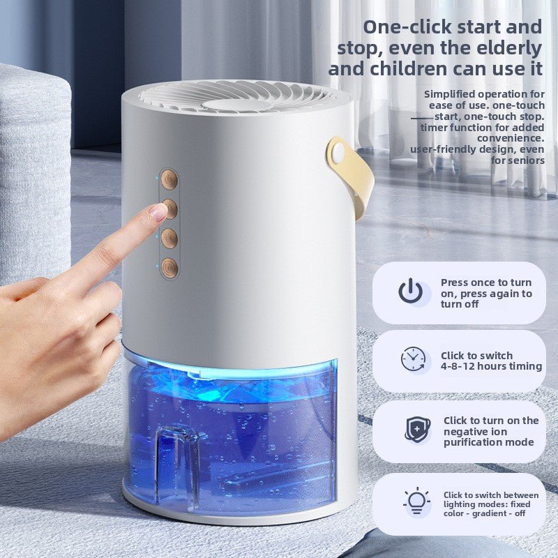 Compact Dehumidifier & Air Purifier | 1L Capacity Silent Model A2