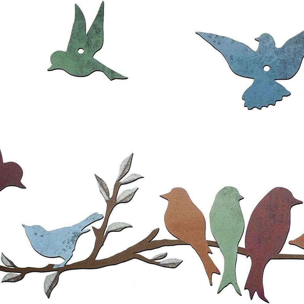 Bird Branch Wall Decoration – Metal Piece