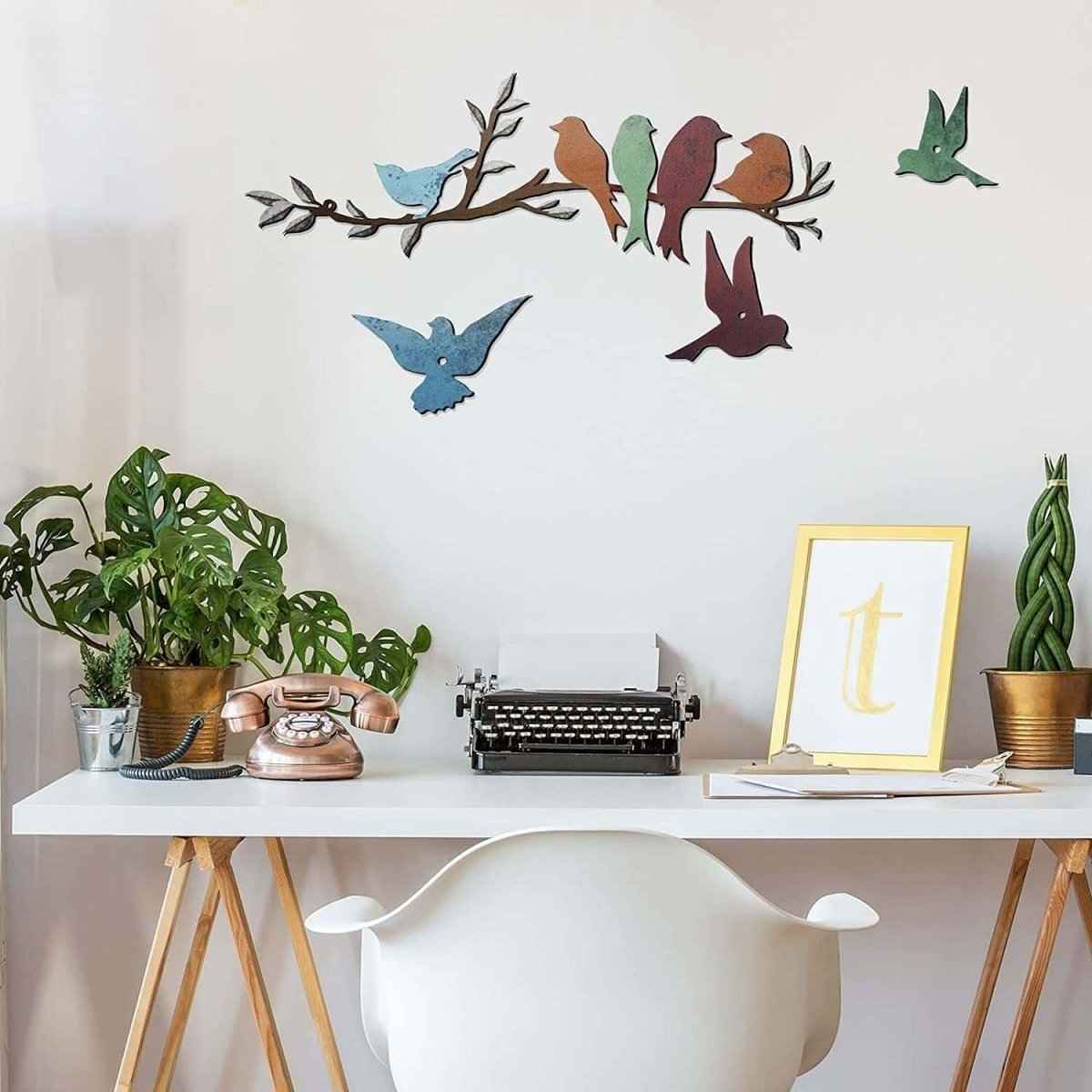Bird Branch Wall Decoration – Metal Piece