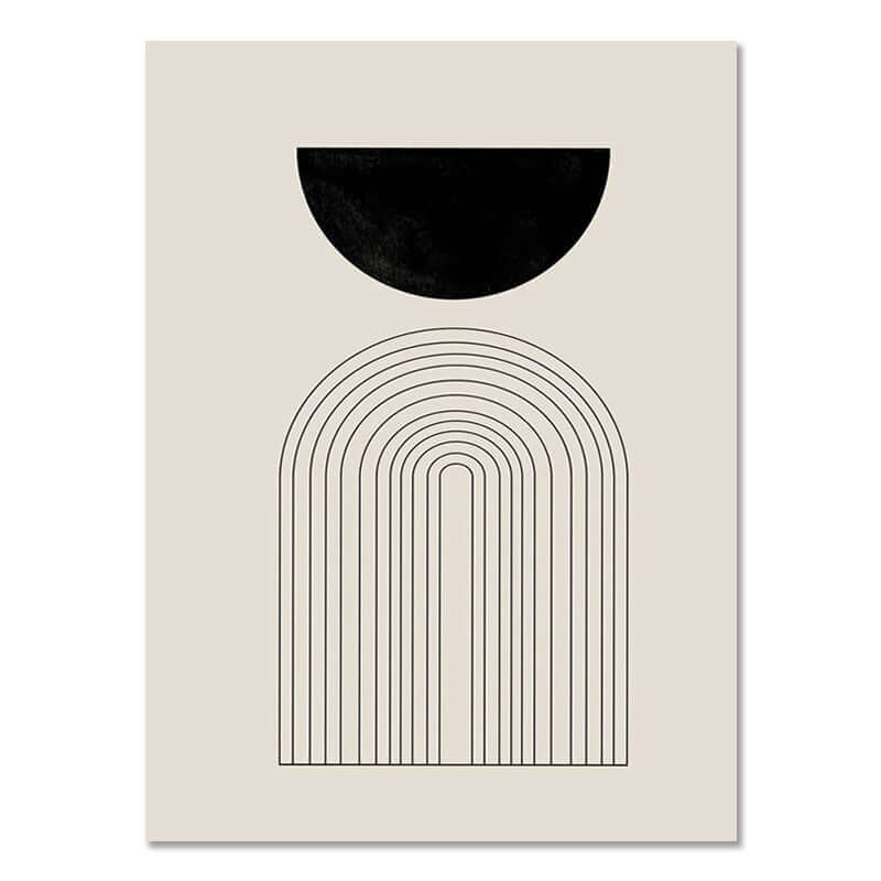 Bohemian Abstract Art Poster with modern airbrushed design, perfect for contemporary living room decor.