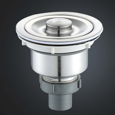 Stainless Steel Kitchen Sink Drainer & Strainer Head - Durable, rust-resistant sink accessory for preventing food debris buildup.
