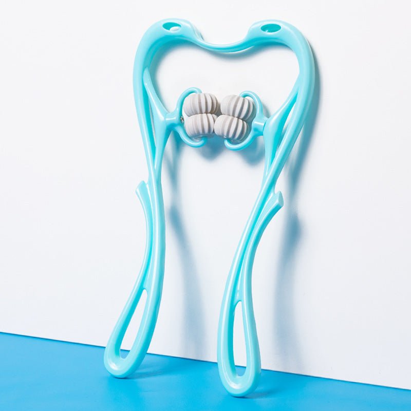 6 - Roller Neck Massager – Ergonomic Swan Design, Blue