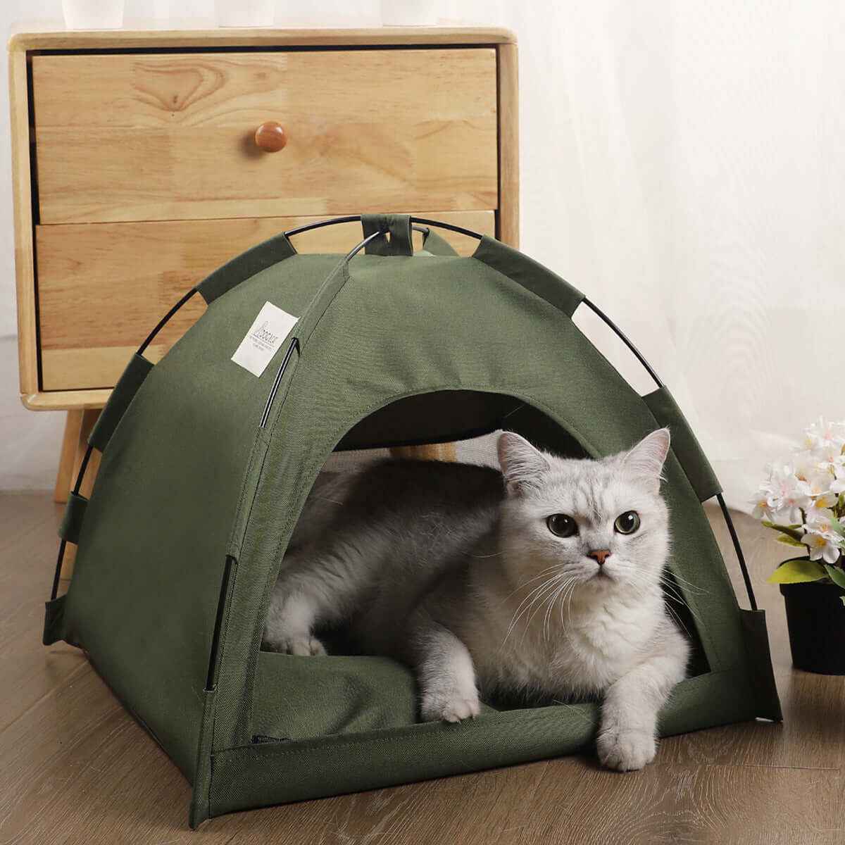 Cat & Dog Tent Bed - Pet Indoor Cushion