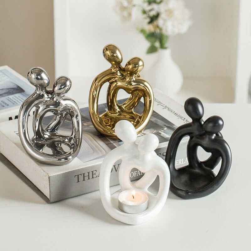 Ceramic Couple Candlestick – Candle Holder