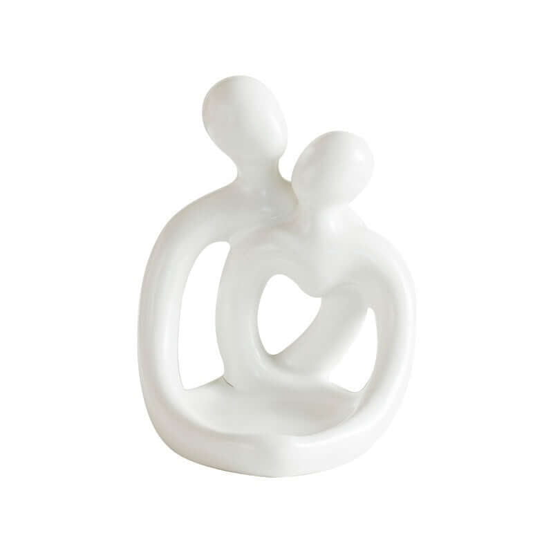 Ceramic Couple Candlestick - Nordic Retro Candle Holder & Decor, white minimalist design