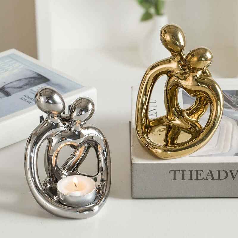 Ceramic Couple Candlestick – Candle Holder