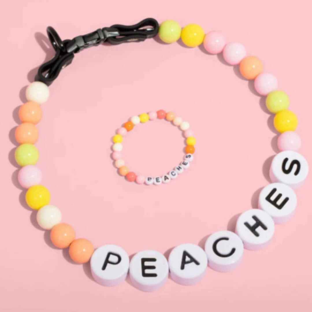 Custom Pet Beaded Name Collar – Set