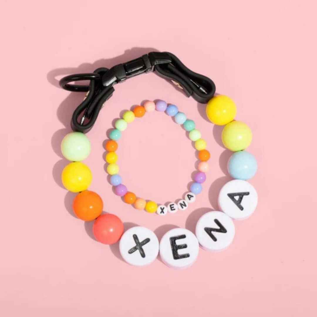 Custom Pet Beaded Name Collar – Set