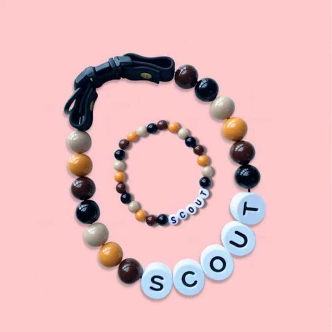 Custom Pet Beaded Name Collar – Set