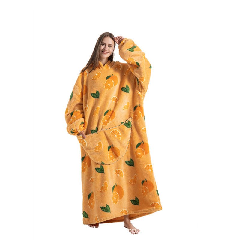 Oversized Wearable Blanket Hoodie – Fun Print, One Size
