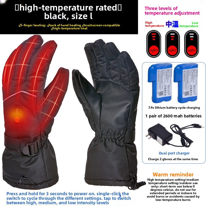 Rechargeable Heated Gloves – Windproof & Water - Resistant Unisex