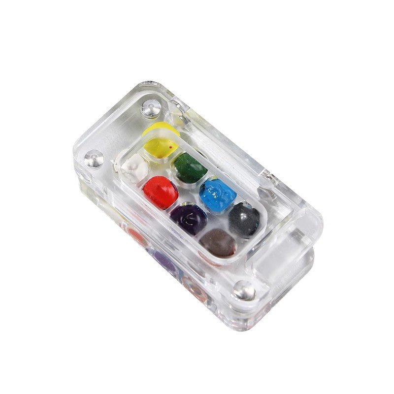 Portable Mini Watercolor Paint Set | Walnut Wood Travel Sketch Kit