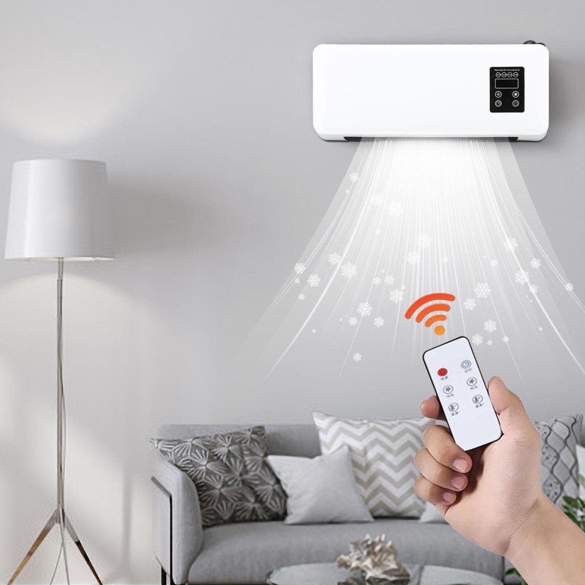 Electric Wall Heater Air Conditioner Wall Mounted Space Heater Fast Heating - DoubleJoy Store