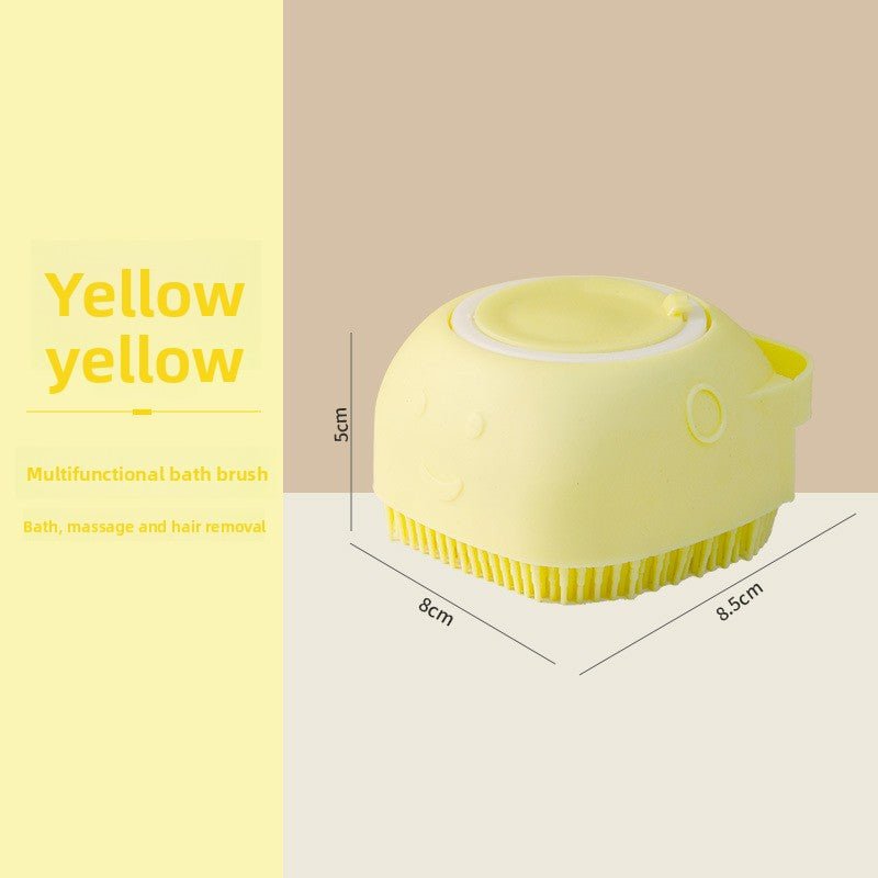 Pet Bathing Brush – Silicone Shampoo Dispenser for Dogs and Cats