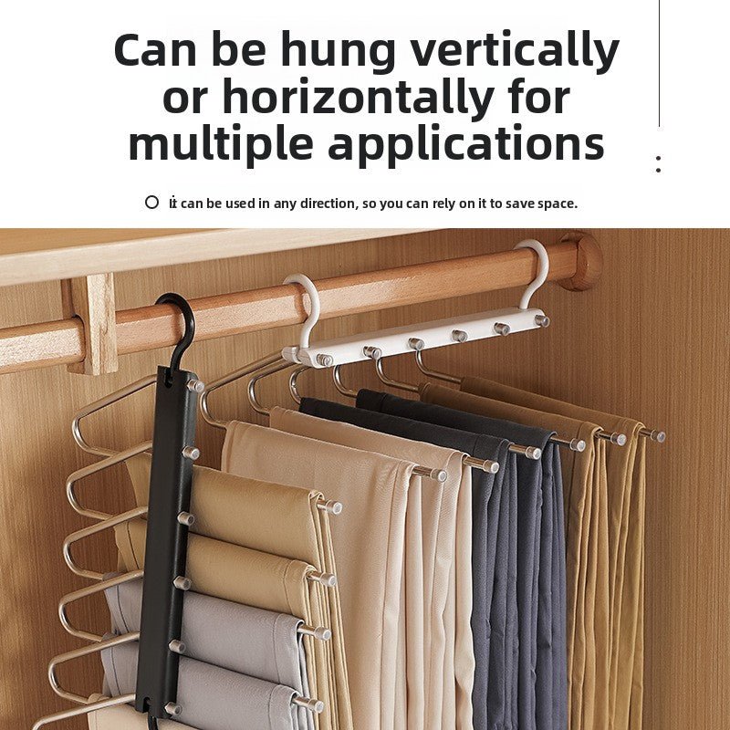Stainless Steel Pants Hanger | Foldable Anti - Slip Trouser Rack