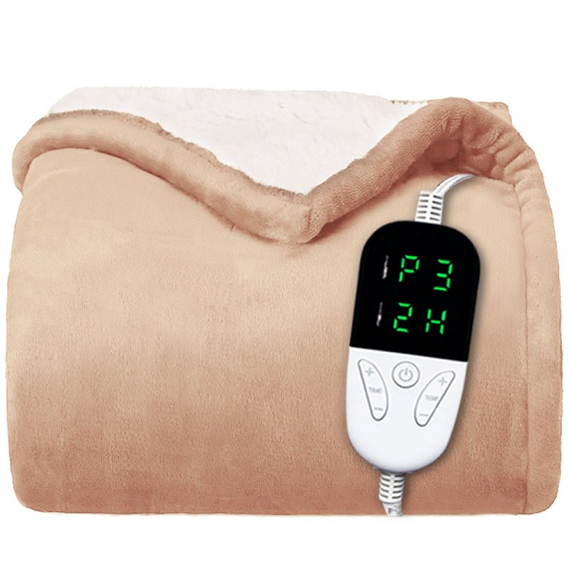 Flannel Electric Blanket with dual-layer design and 24 temperature settings for personalized warmth, feature washable fabric.