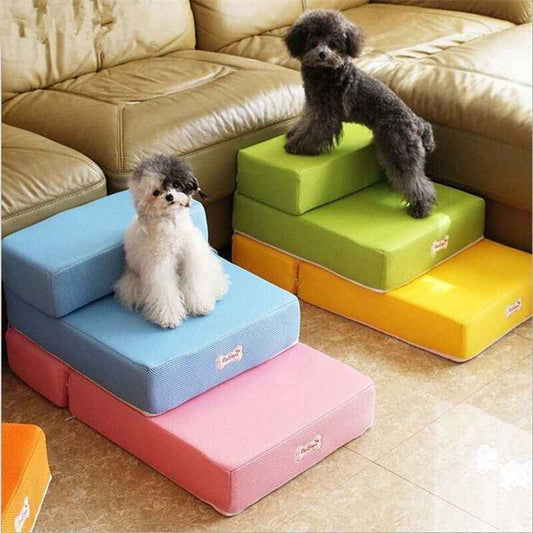 Foldable Pet Stairs: Dogs & Cats Non-Slip