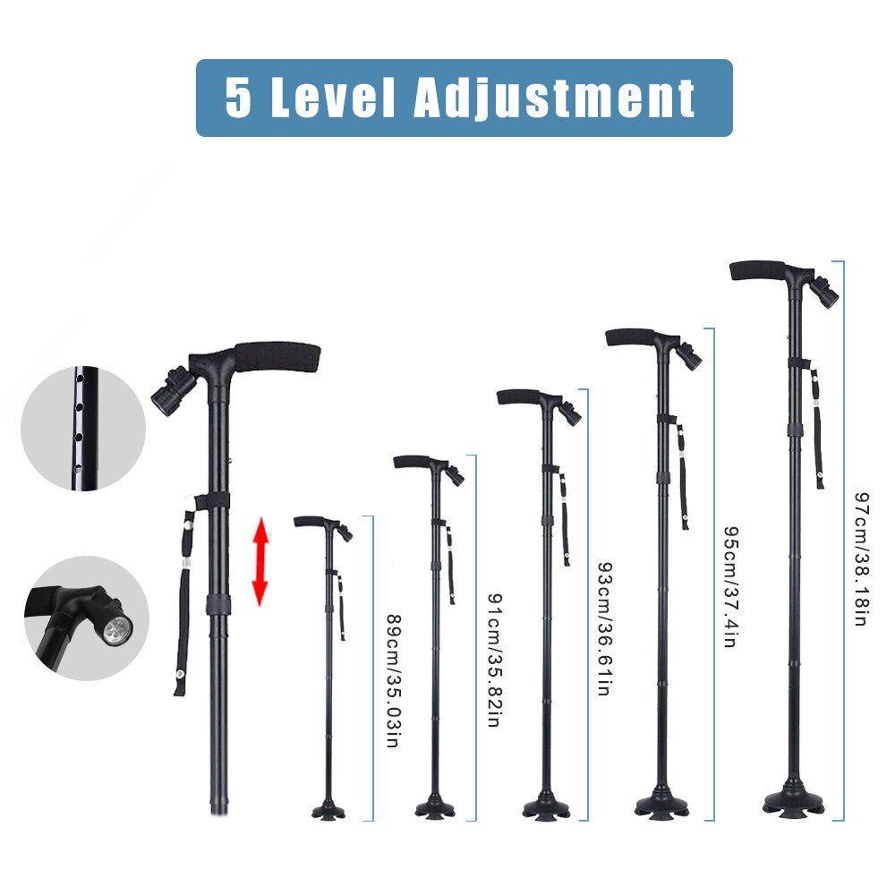Folding LED Walking Stick Cane - DoubleJoy Store