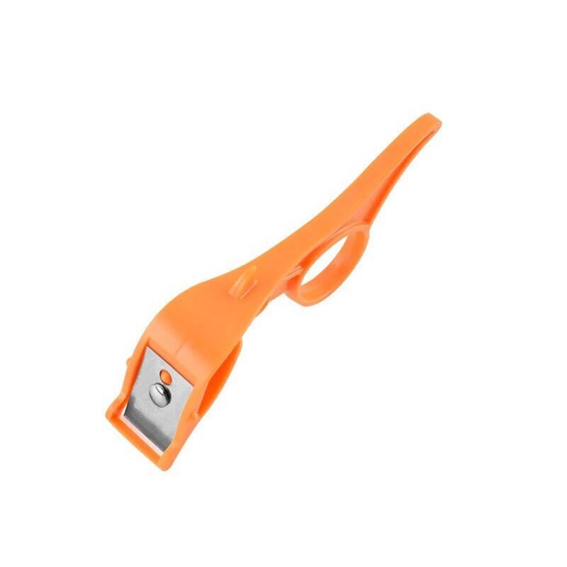 Fruit & Vegetable Peeler - Multifunctional Finger Ring Scraper Tool in orange for kitchen use