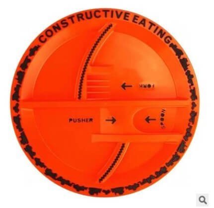 Kids Cutlery Set – Fun & Safe Utensil for Toddlers featuring an engaging orange plate for mealtime fun.