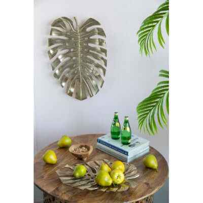 Modern Gold Metal Wall Art: Leaf Free🚚USA