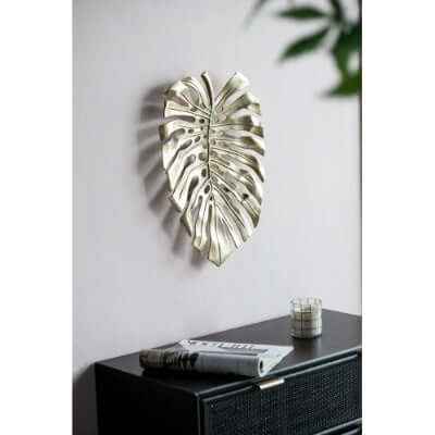 Modern Gold Metal Wall Art: Leaf Free🚚USA