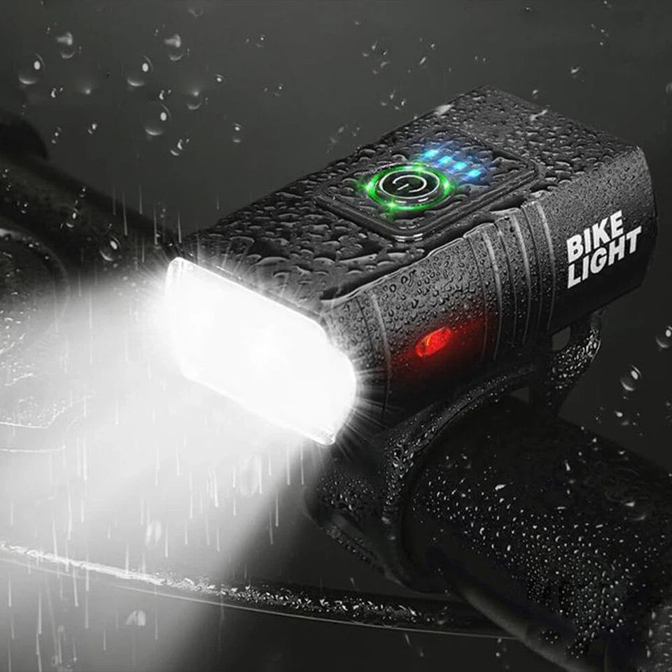 Mountain Bike Lights USB Rechargeable Bicycle T6 LED Torch Front Rear Lamp Set - DoubleJoy Store