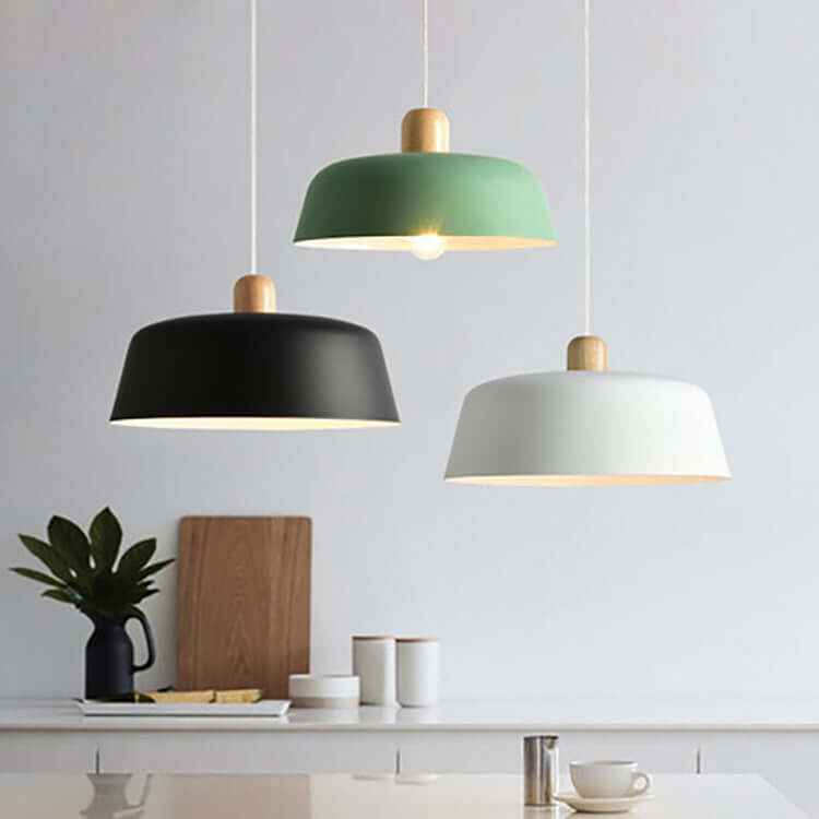 Nordic Wood Pendant Light – Hanging Lamp