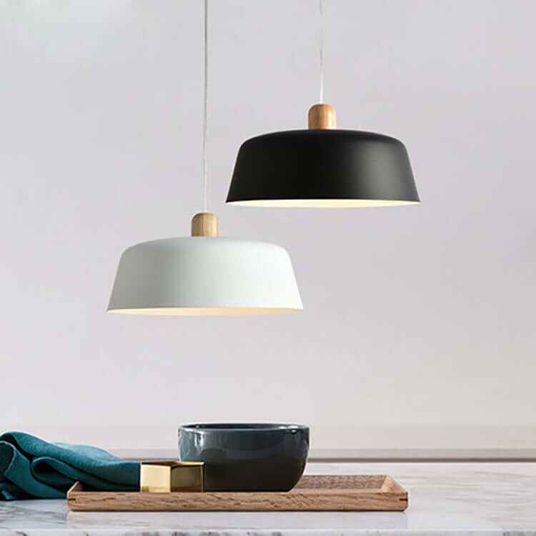 Nordic Wood Pendant Light – Hanging Lamp
