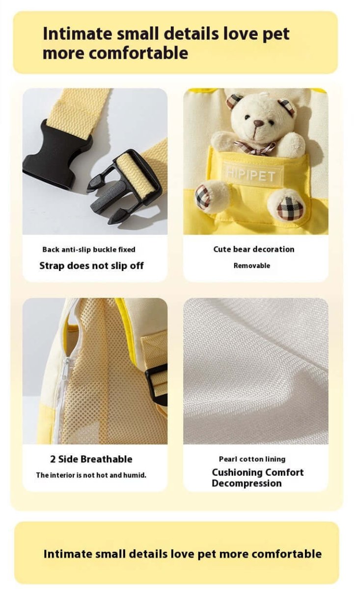 Detailed view of a pet carrier for cats and small dogs, showcasing features for pet comfort and convenience.
