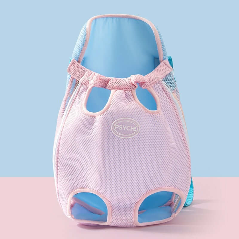 Pet carrier - Pink and Blue stitching.