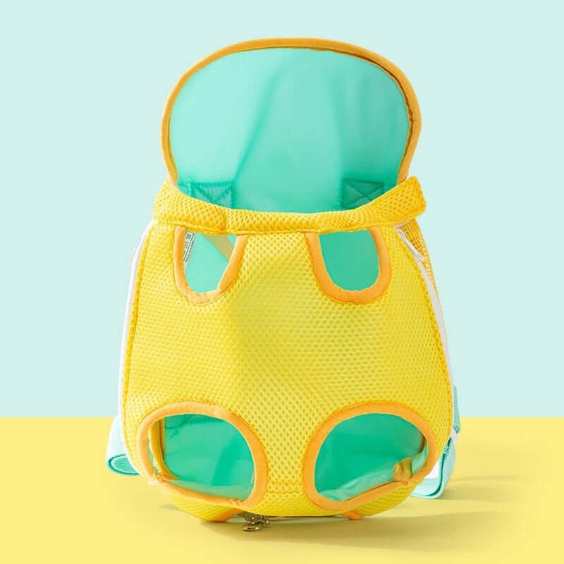 Pet carrier - Yellow and Green stitching.