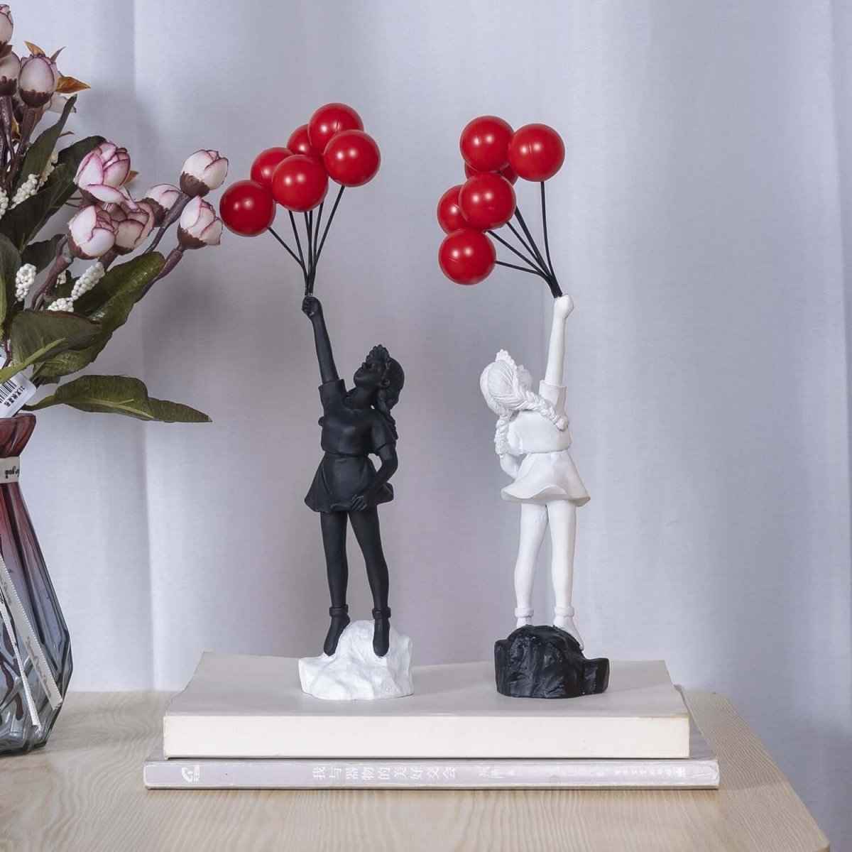 Resin Balloon Girl Sculpture – Modern Art