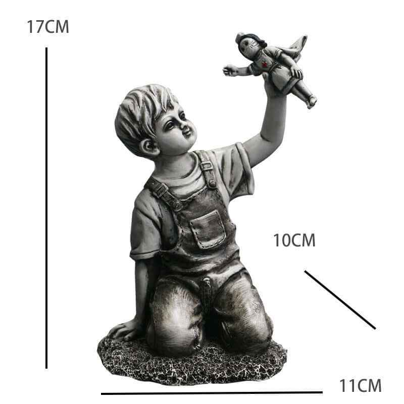 Resin Balloon Girl Sculpture – Modern Art