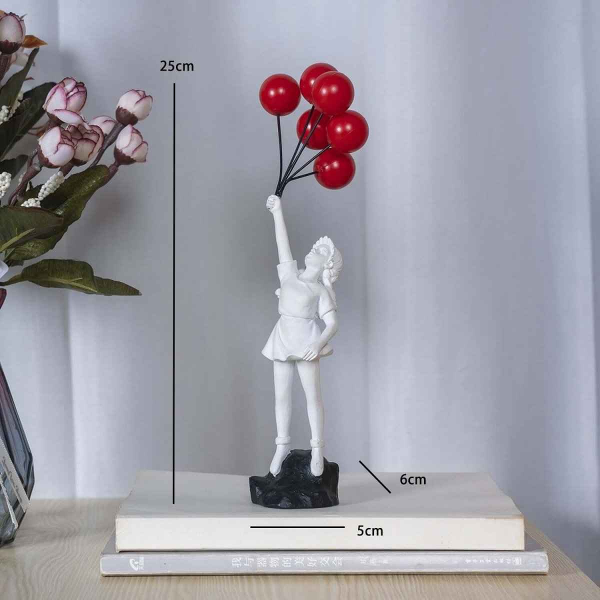 Resin Balloon Girl Sculpture – Modern Art