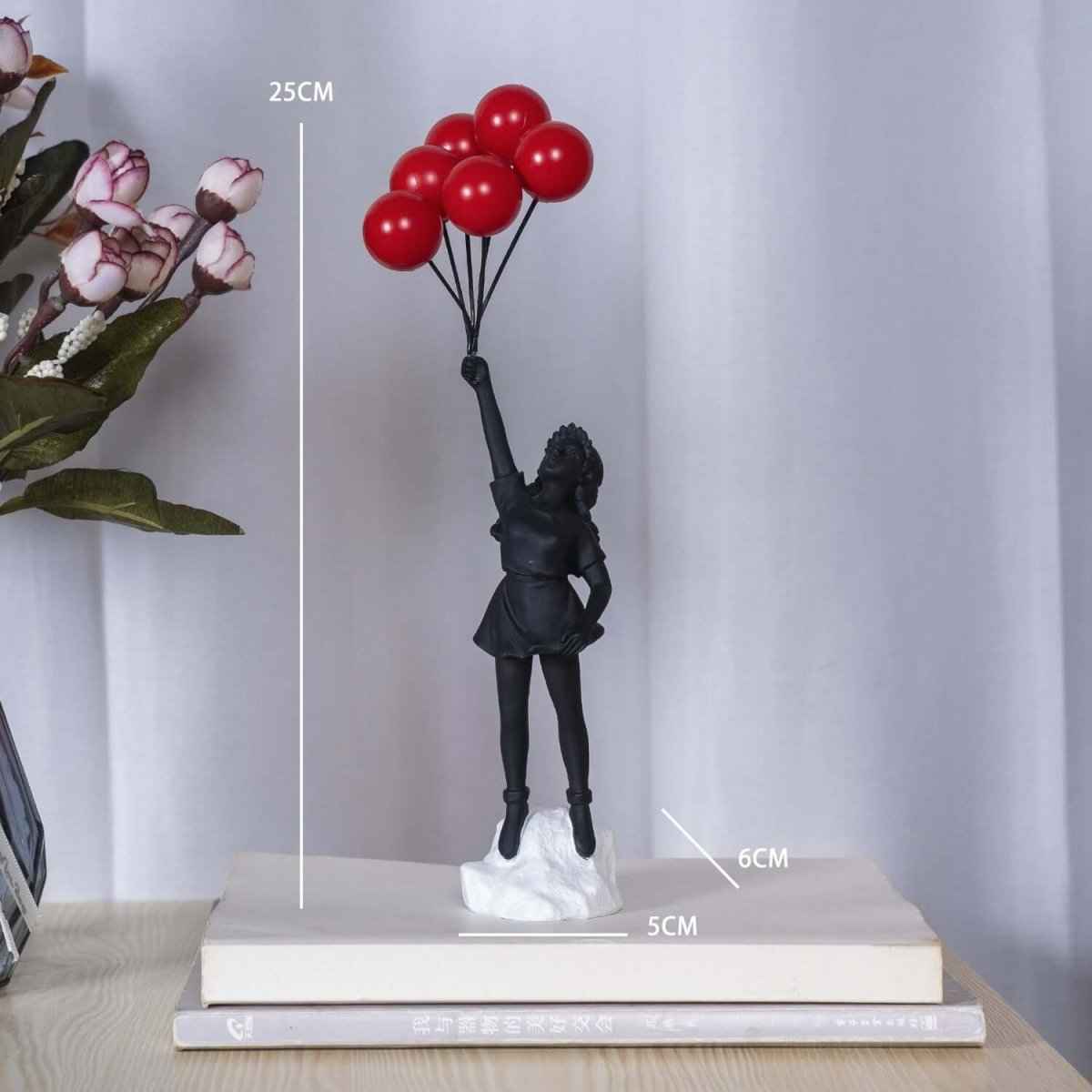 Resin Balloon Girl Sculpture – Modern Art