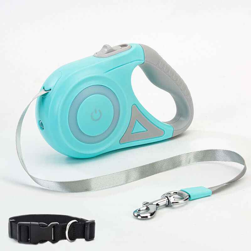 Retractable LED Dog Leash with Collar