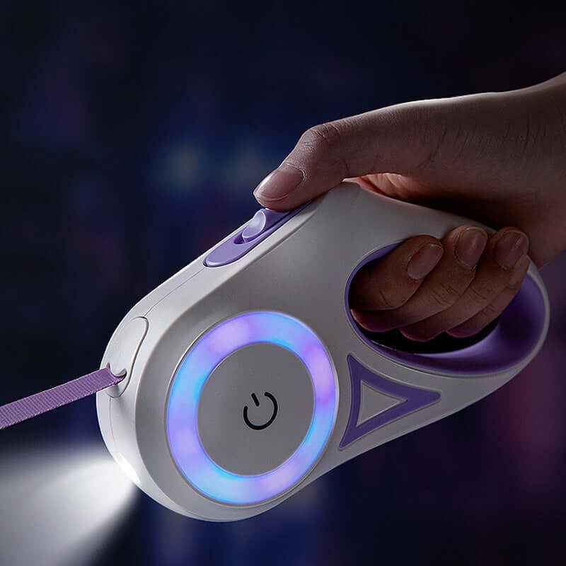 Retractable LED Dog Leash with Collar