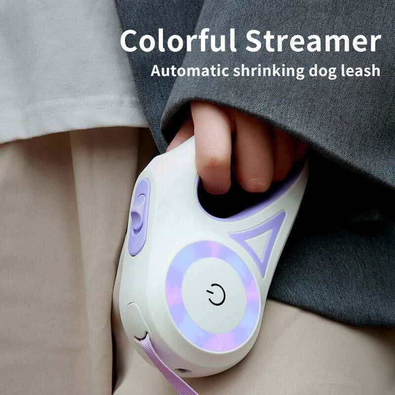 Retractable LED Dog Leash with Collar