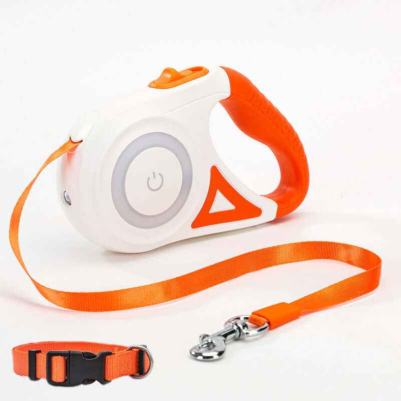 Retractable LED Dog Leash with Collar