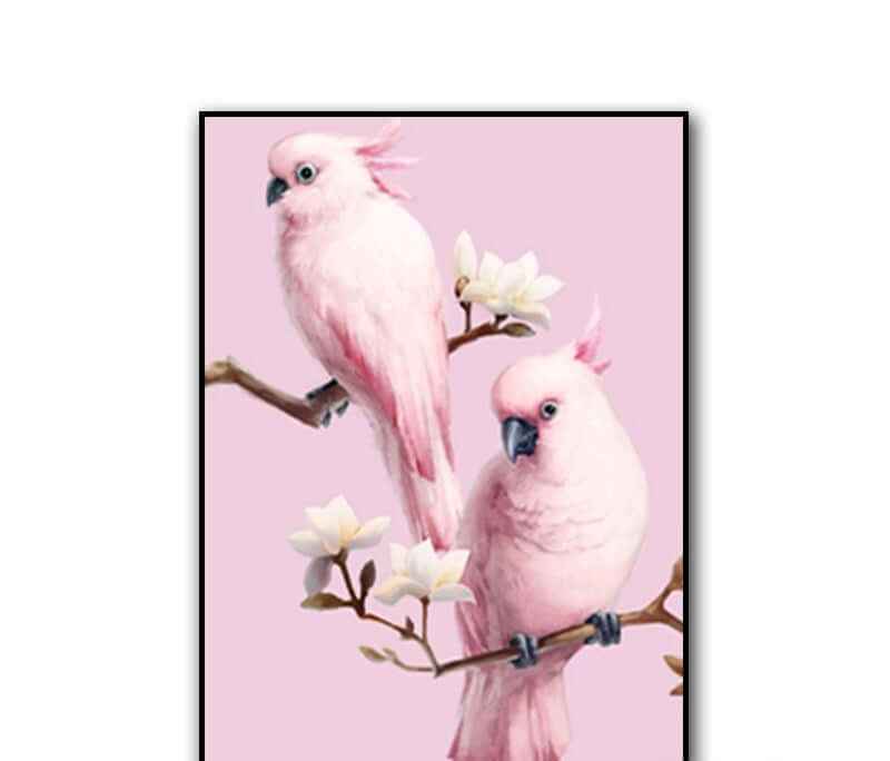 Round Diamond Parrot Painting – Wall Art