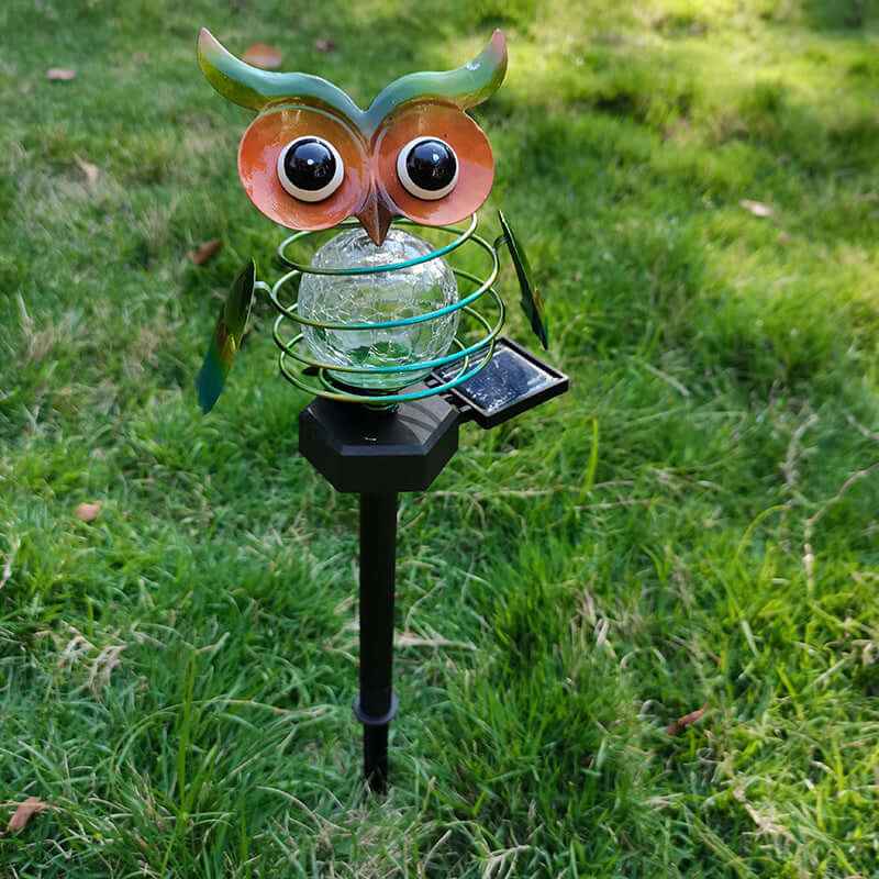 Solar Owl Lawn Lamp – Garden Pathway Light