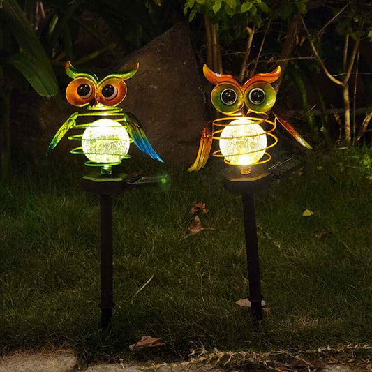 Solar Owl Lawn Lamp – Garden Pathway Light