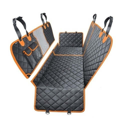 Waterproof Pet Car Seat Cushion for rear travel, feature a durable & waterproof design with toilet function for pet comfort.