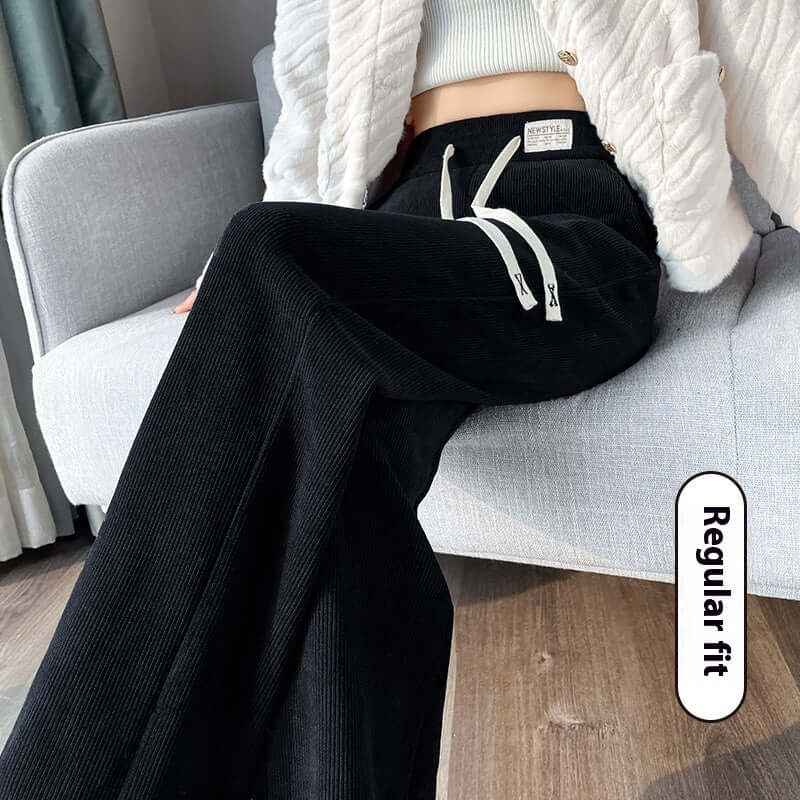 Women Wide Leg Pants – Winter Fleece-Lined