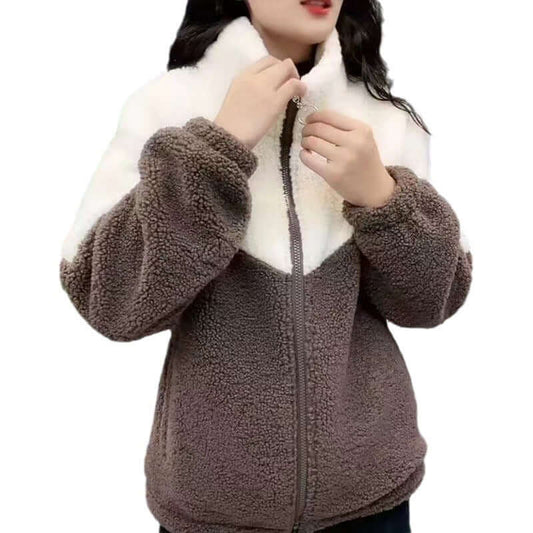 Fashionable Warm Women's Casual Jacket made of high-quality polyester fabric, perfect for cold weather and everyday elegance.